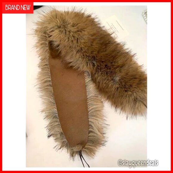 Faux Fur Tie Waist Wide Leather Belt for Dresses Jeans Vintage Accessory main image 5